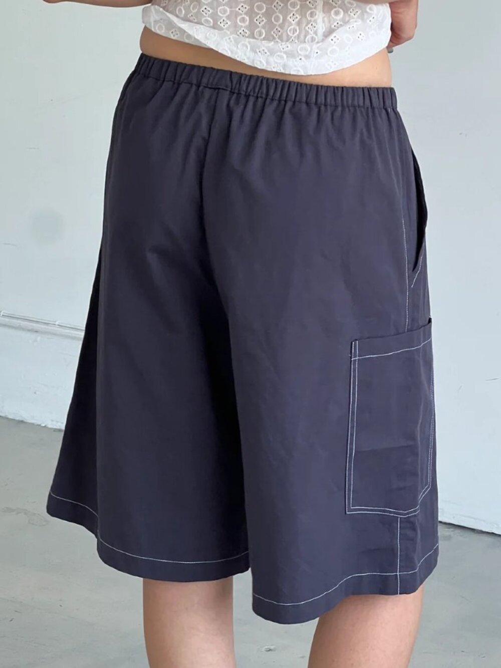 Bronze Age Blossom Shorts - Navy Twill - Small